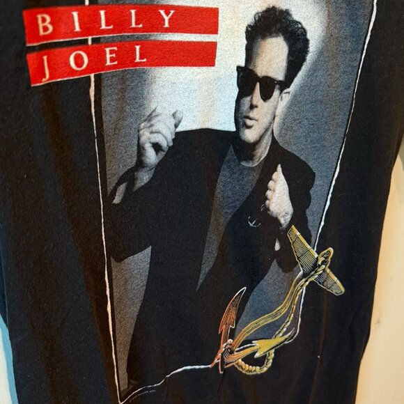 Vintage Single Stitch Billy Joel 1989 Storm Front Tour T-Shirt 2-Sided Size Med - Picture 3 of 8